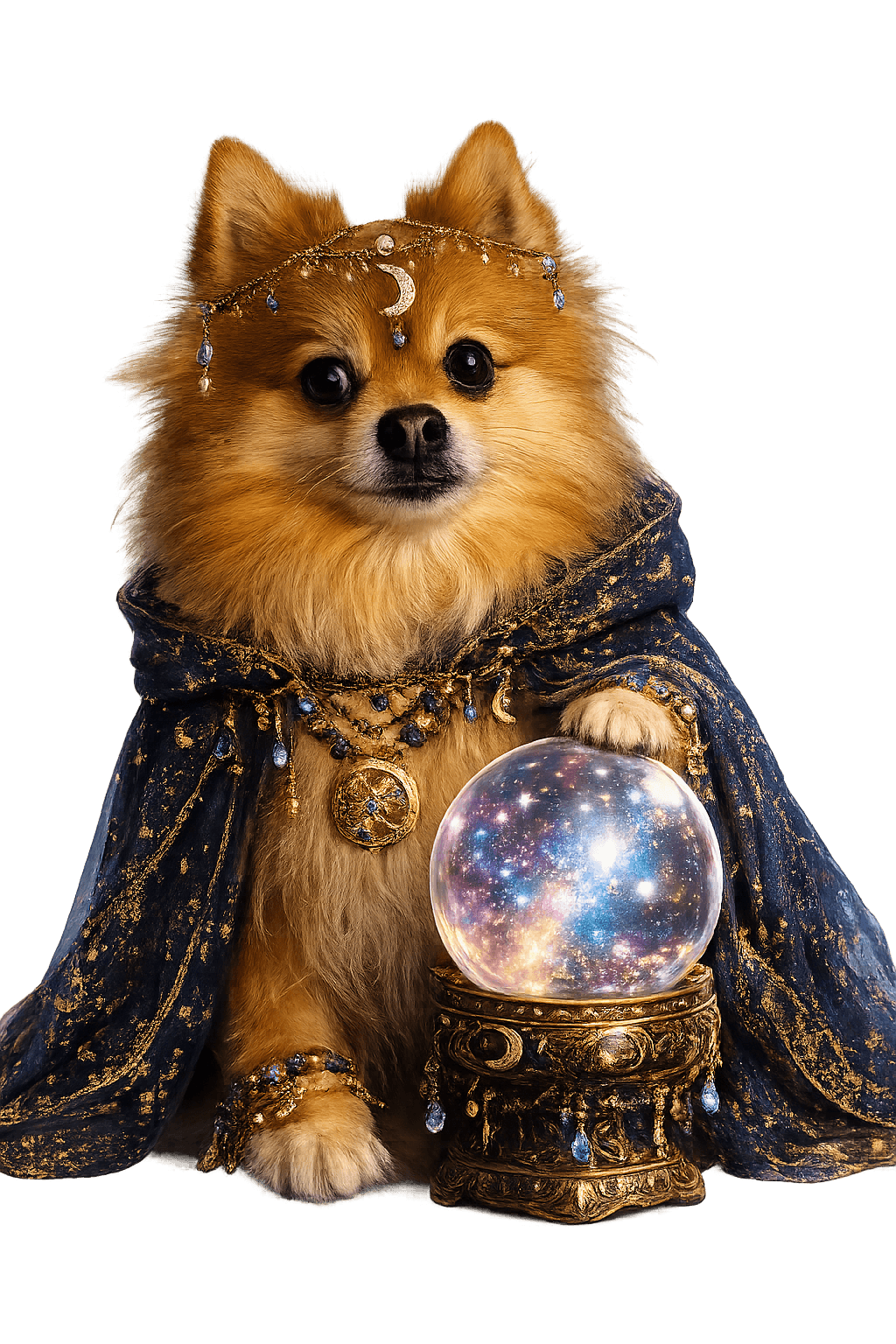 Jaxx, Mystic Kristin’s fluffy Pomeranian.